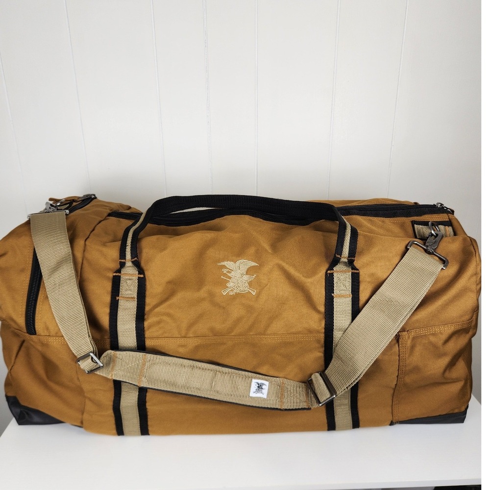 NRA Duffle Bag Coyote Tan Canvas Travel Gym Range Bag Embroidered Logo